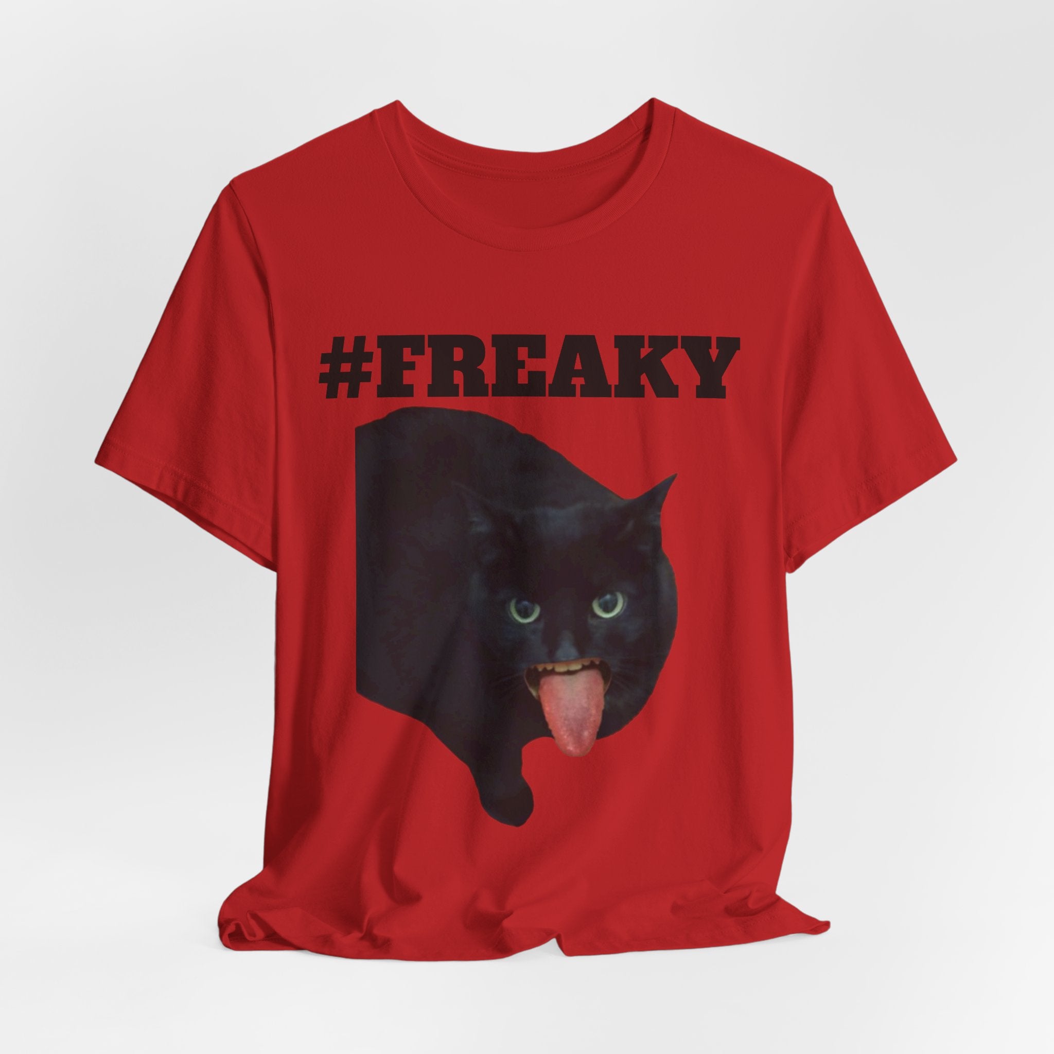 #FREAKY Black Cat T-Shirt – Funny TUFF Tee Shirt